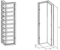 Щит угловой наружный 0,3х0,3х2,7м профиль 2,5 мм