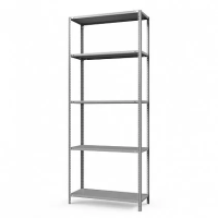 Стеллаж металлический ТС Лайт, 2500x1200x400 мм. Полки: 5 шт. метал.
