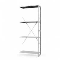 Секция приставная стеллажа металлического ТСУ Универсал, 2000x1060x600 мм. Полки: метал. перф. усил. 4 шт.