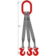 Строп текстильный трёхветвевой 3СТ - 6т 9м х 90мм