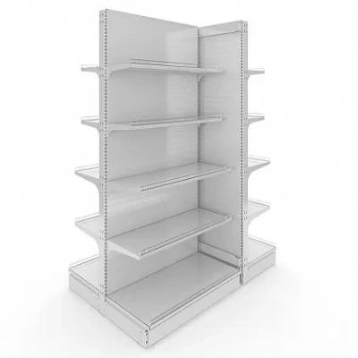 Стеллаж торговый торцевой с плинтусом и заглушкой (1550x1000x500) 5 полок