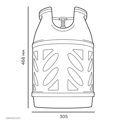 Баллон пропановый 18,2 л Ragasco LPG (полимерно-композит.,взрывобезопасный)