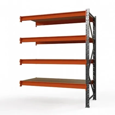 Секция приставная стеллажа металлического Оптима, 3000x2500x785 мм. Полки: 4 шт. фанера