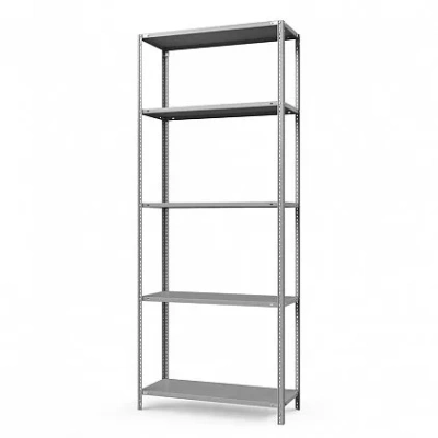 Стеллаж металлический ТС Лайт, 2500x1200x400 мм. Полки: 5 шт. метал.