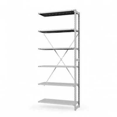 Секция приставная стеллажа металлического ТСУ Универсал, 3000x1060x600 мм. Полки: метал. перф.  6 шт.