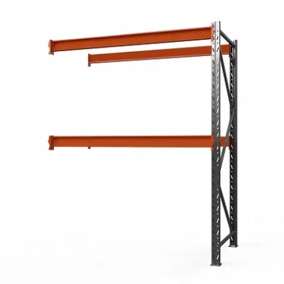 Секция приставная стеллажа металлического Оптима, 2000x1250x785 мм. Полки: 2 шт. без настила