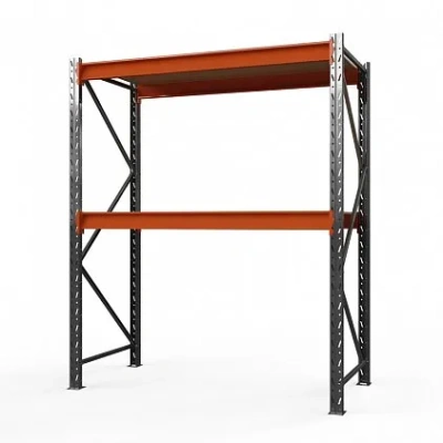 Стеллаж металлический Оптима, 2000x2500x600 мм. Полки: 2 шт. фанера