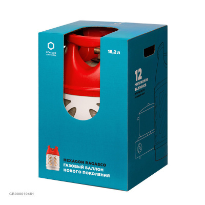 Баллон пропановый 18,2 л Ragasco LPG (полимерно-композит.,взрывобезопасный)