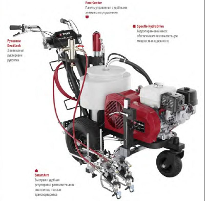Разметочная машина Titan PowrLiner 4955 - 2 пистолета "Wagner"