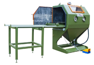 Камера абразивоструйная КСО-110-И-М с выдвижным поворотным столом на выкатной телеге