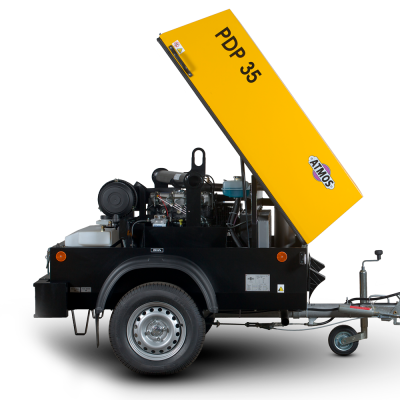 Компрессор передвижной ATMOS PDP35 - 7 бар (фиксированная ходовая часть)
