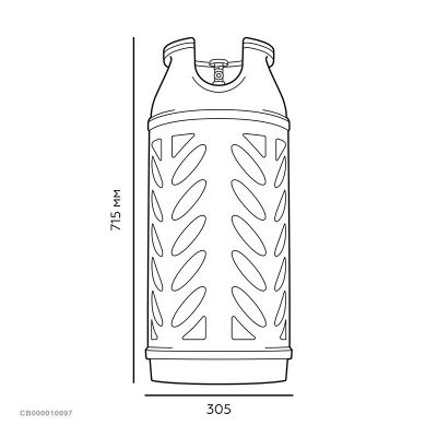 Баллон пропановый 33,5 л Ragasco LPG (полимерно-композит.,взрывобезопасный)